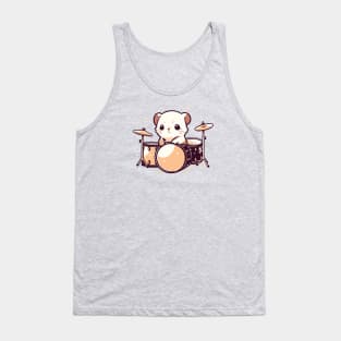 Ferret playing drums Tank Top